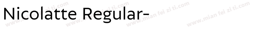 Nicolatte Regular字体转换